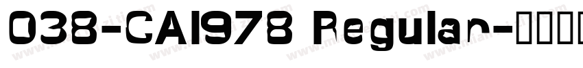 038-CAI978 Regular字体转换